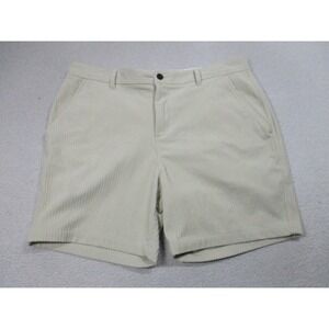 Katin Shorts Mens 38 Beige Corduroy Chino Stretch Casual Flat Front 7 Inseam